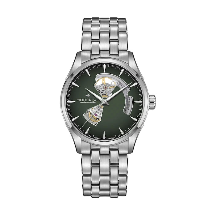 Jazzmaster Open Heart Auto 42mm Unisex Watch Green