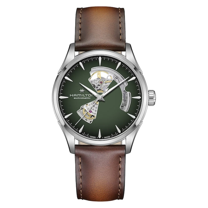Jazzmaster Open Heart Auto 42mm Unisex Watch Green