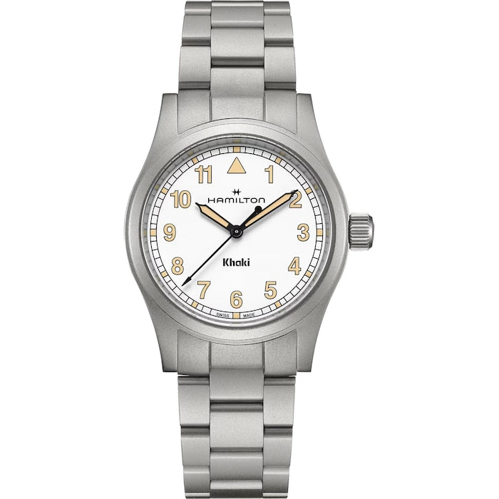 Khaki Field Quartz 33mm Unisex Watch White