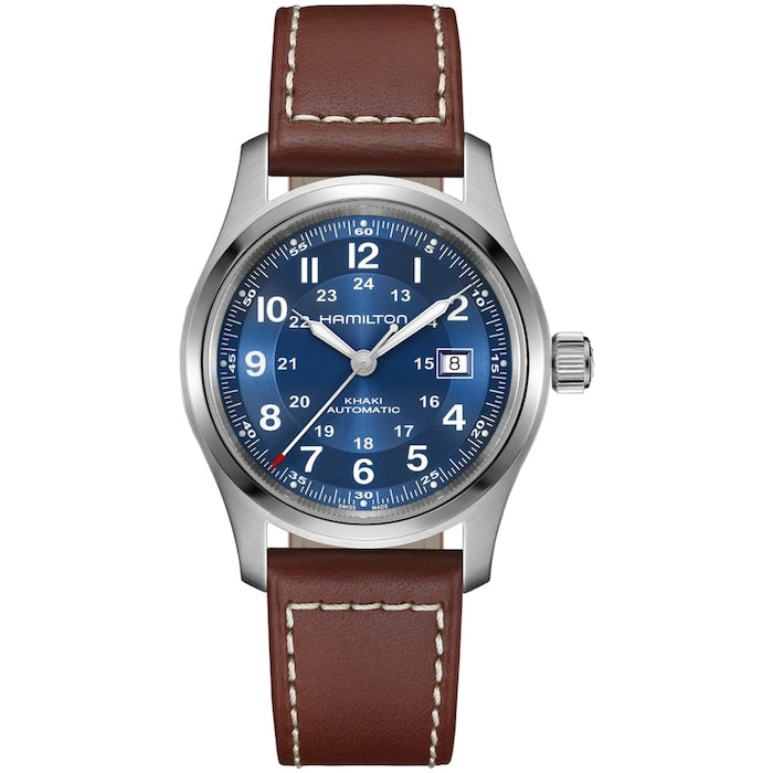 Khaki Field Auto 42mm Unisex Watch Blue