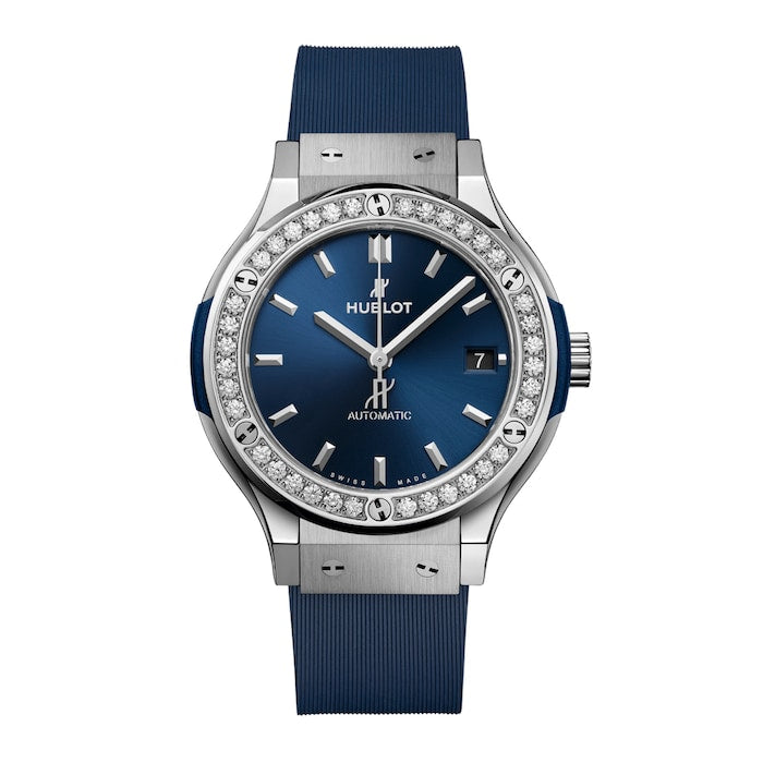 Classic Fusion Titanium Blue Diamonds 38mm Ladies Watch