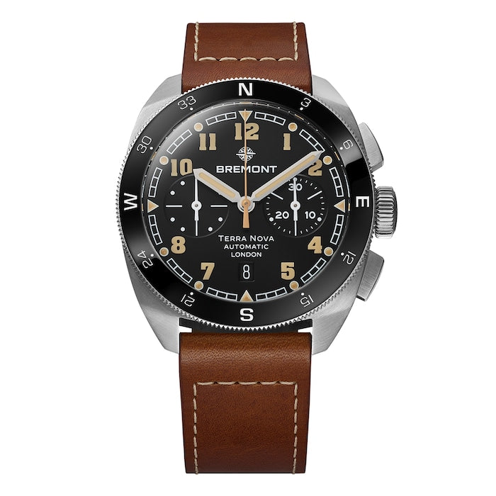 Terra Nova 42.5mm Chronograph Mens Watch Black
