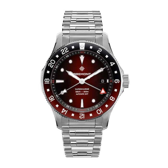 Supermarine 300M GMT Automatic 40mm Limited Edition Unisex Watch Red