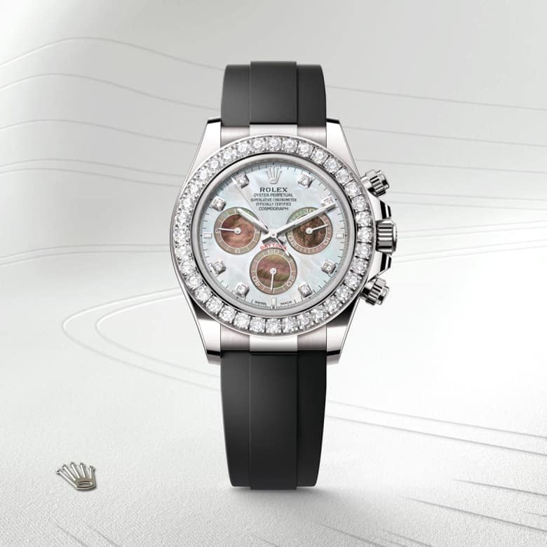 Rolex Cosmograph Daytona Oyster, 40 mm, white gold and diamonds M126589RBR-0001
