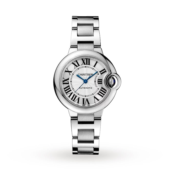 Ballon Bleu De Cartier Watch, 33mm, Mechanical Movement With Automatic Winding, Steel