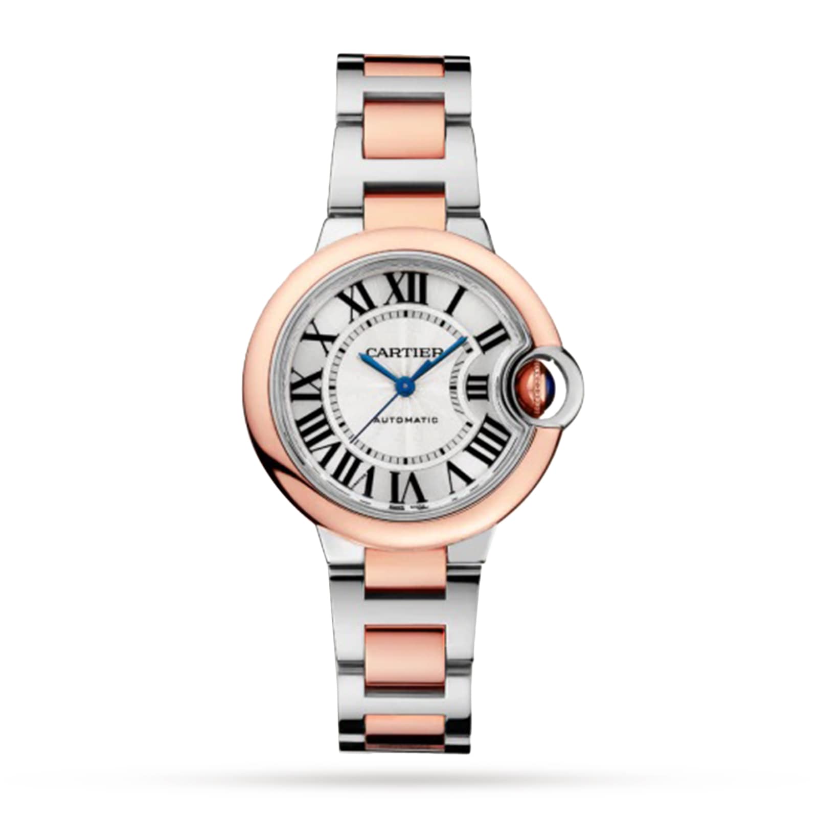 Cartier Ballon Bleu De Cartier Watch, 33mm, Mechanical Movement With Automatic Winding, Steel, Rose Gold