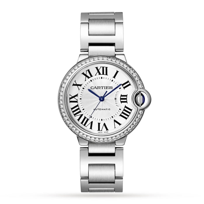 Ballon Bleu De Cartier Watch, 36mm, Mechanical Movement With Automatic Winding, Steel