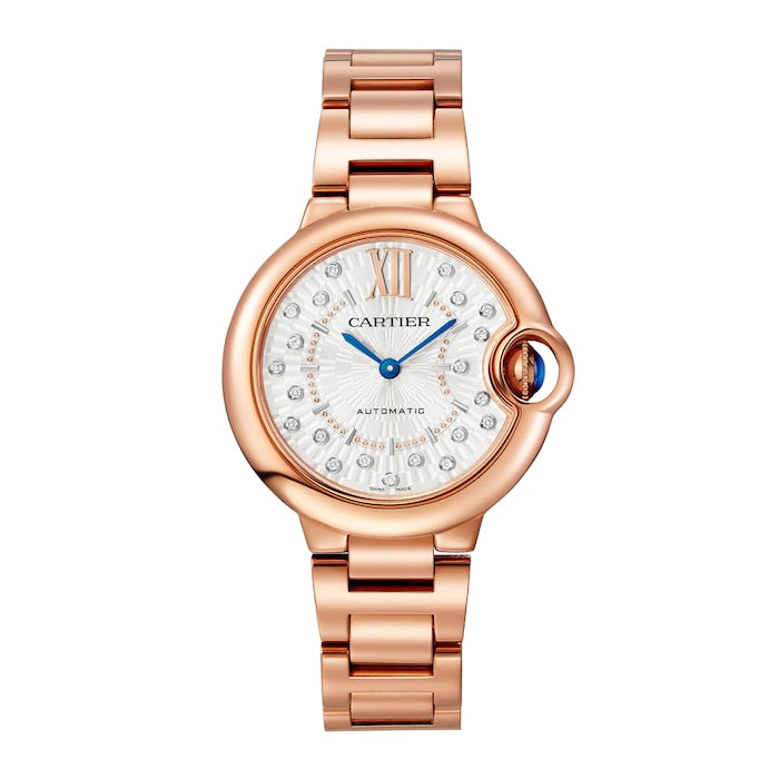 Ballon Bleu De Cartier Watch, 33mm, Self-Winding Mechanical Movement, Rose Gold