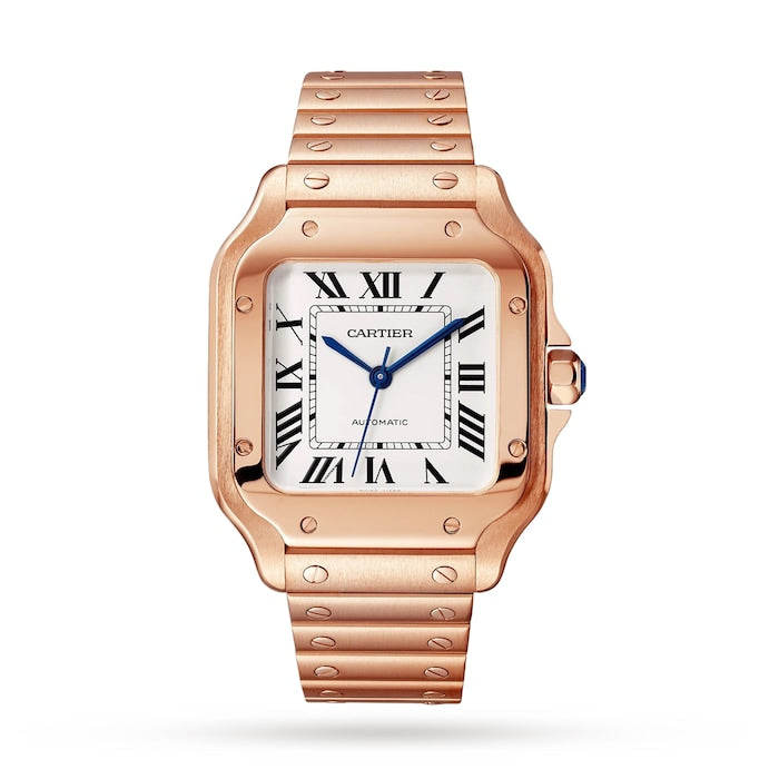 Santos De Cartier Watch Medium Model, Mechanical Movement With Automatic Winding