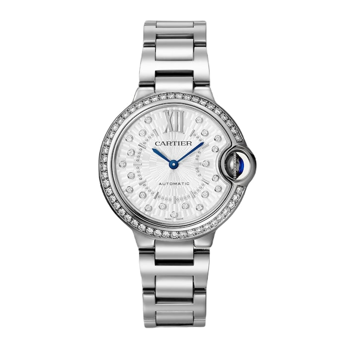 Ballon Bleu de Cartier watch, 33 mm, mechanical movement with automatic winding.