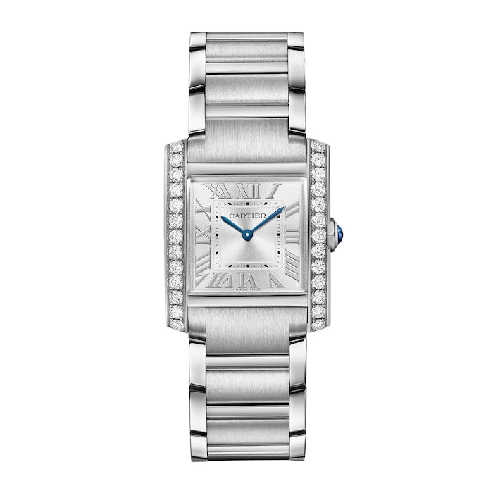 Tank Francaise watch, medium model, quartz movement.