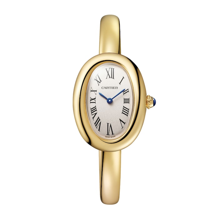 Baignoire Watch, Small Model, Size 17, Quartz Movement, Yellow Gold Case