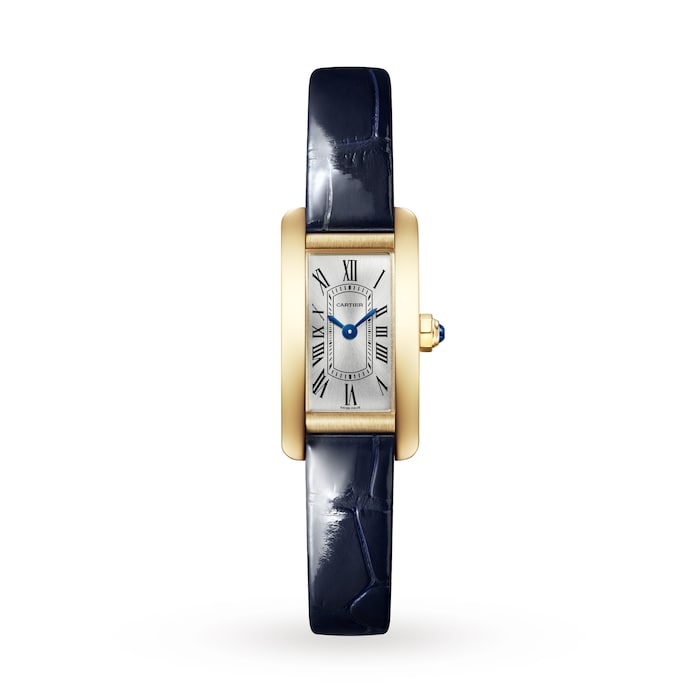 Tank Américaine Watch, Mini Model, Quartz Movement, Yellow Gold
