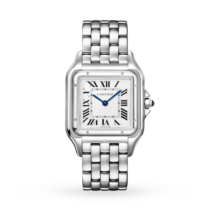 Panthère De Cartier Watch, Large Model, Quartz Movement, Steel