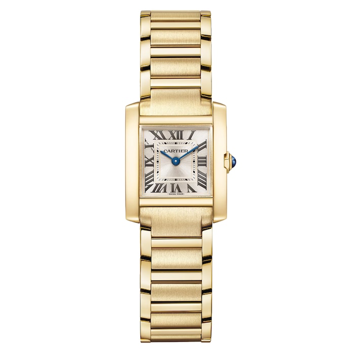 Tank Francaise Watch, Small Model, Quartz Movement, 18K Yellow Gold Case