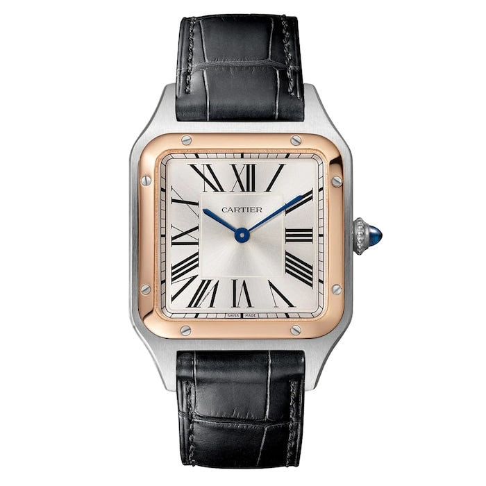 Santos-Dumont Watch, Large Model, Quartz Movement, Steel Case