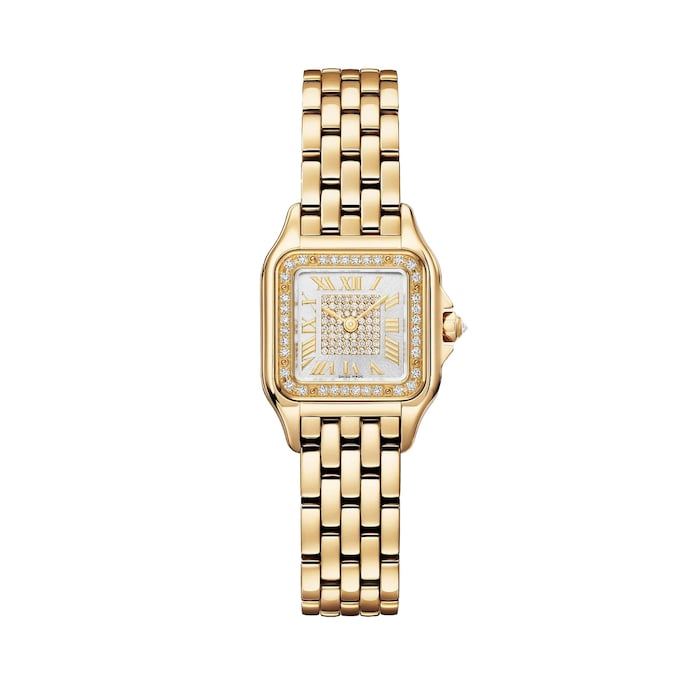 Panthere De Cartier Watch, Small Model, Quartz Movement, Yellow Gold