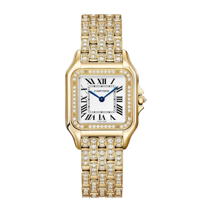 Panthere De Cartier Watch, Medium Model, Quartz Movement, Yellow Gold