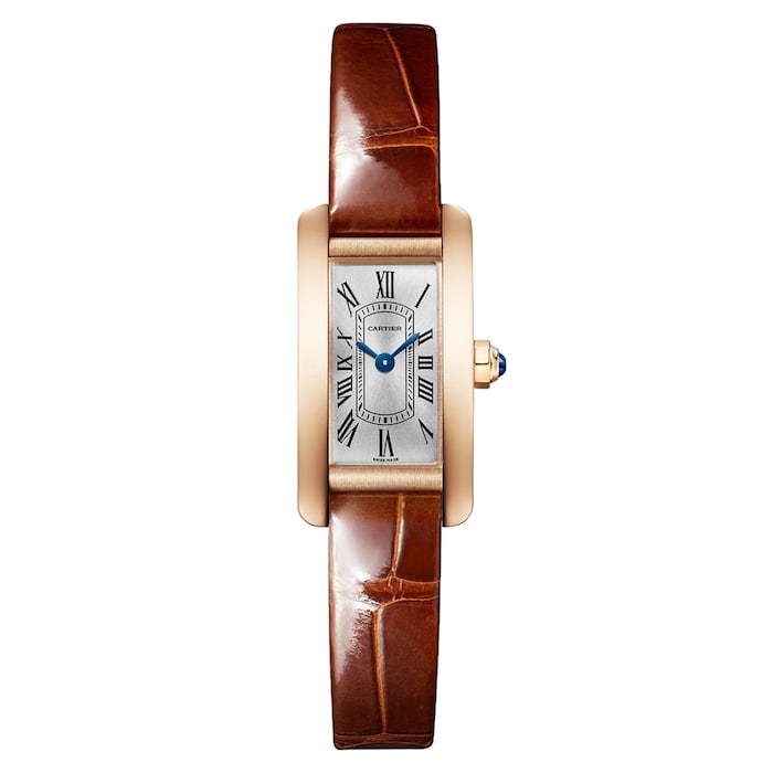 Tank Americaine Watch, Mini Model, Quartz Movement, Rose Gold Case