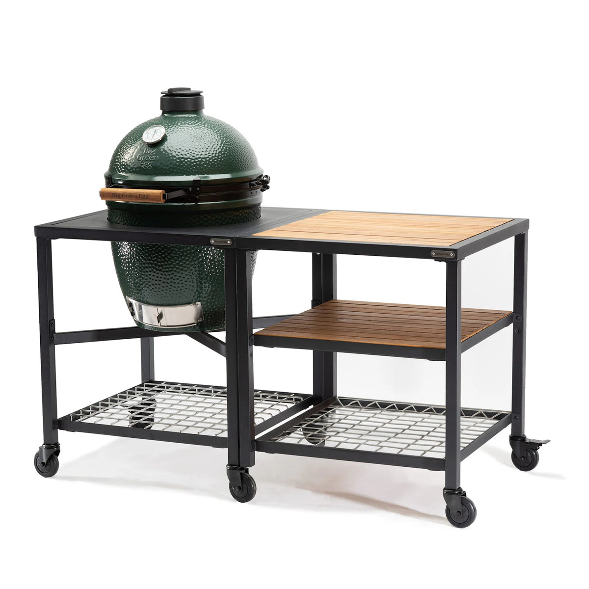 Modular Nest + Expansion Frame + Acacia Shelves + Stainless Steel Insert