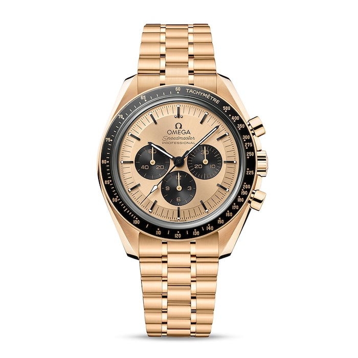Speedmaster Moonwatch Professional Co-Axial Master Chronometer Chronograph 42mm Mens Watch Gold