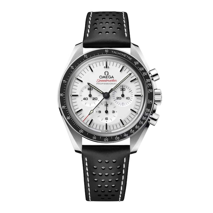 Speedmaster Moonwatch Professional 42mm Mens Watch White Rubber