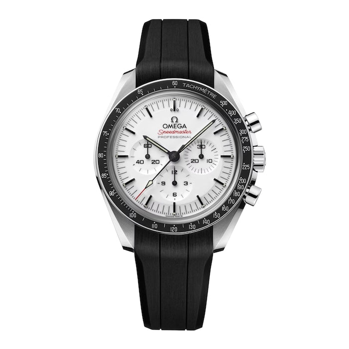 Speedmaster Moonwatch Professional 42mm Mens Watch Black Rubber Strap
