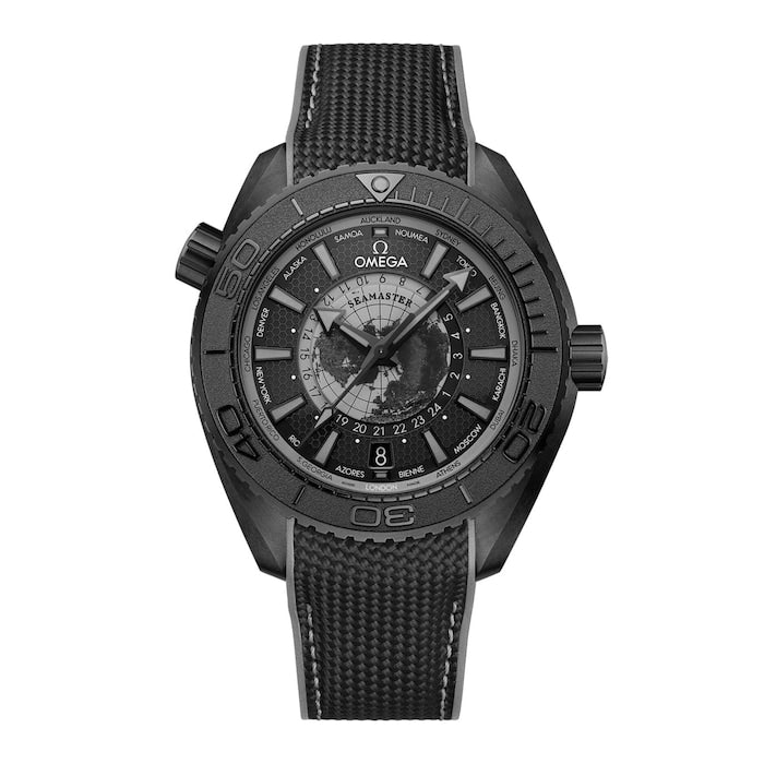 Seamaster Planet Ocean 600M 45.5 mm Mens Watch Black Ceramic on Rubber Strap