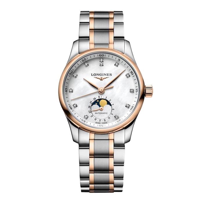 Master Collection Moophase 34mm Ladies Watch Mother Of Pearl
