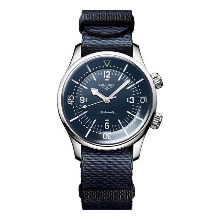 Legend Diver 39mm Mens Watch Blue Fabric