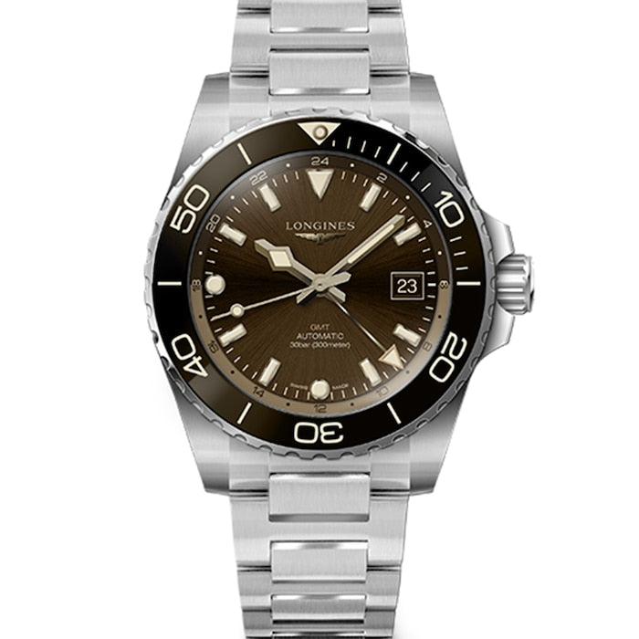 Hydroconquest 41mm Mens Watch Brown Stainless Steel