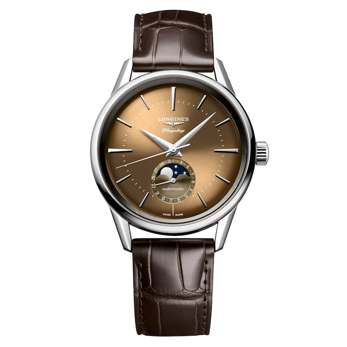 Flagship Heritage Moonphase 38.5mm Mens Watch Brown