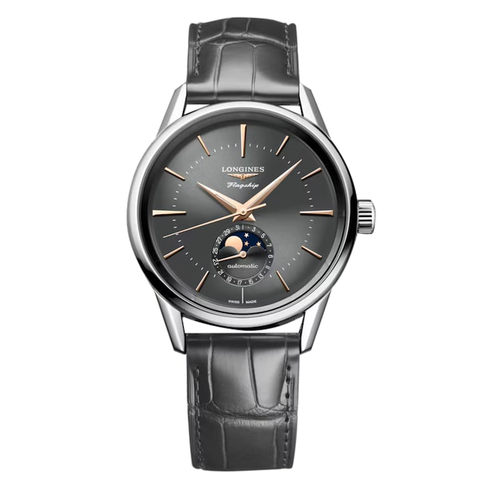 Flagship Classic Heritage Moonphase 38.5mm Mens Watch Grey