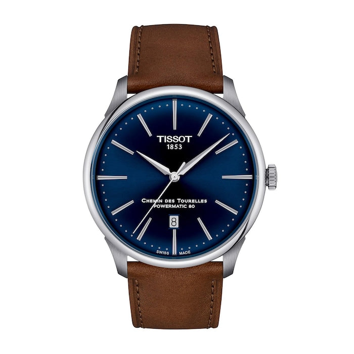 Chemin Des Tourelles Powermatic 80 42mm Mens Watch -Blue