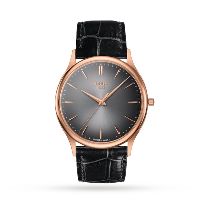 T-Gold Excellence 18K Gold 40mm Mens Watch Black