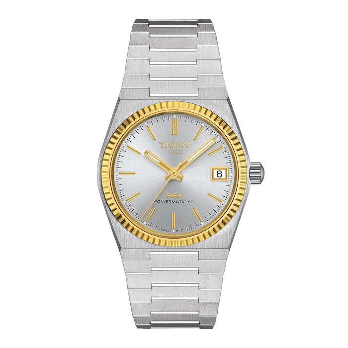 PRX Powermatic 80 35mm Steel and 18K Gold Bezel Unisex Watch