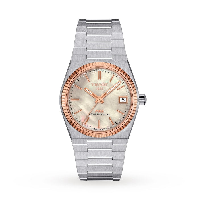 PRX Powermatic 80 35mm Steel and 18K Gold Bezel Ladies Watch