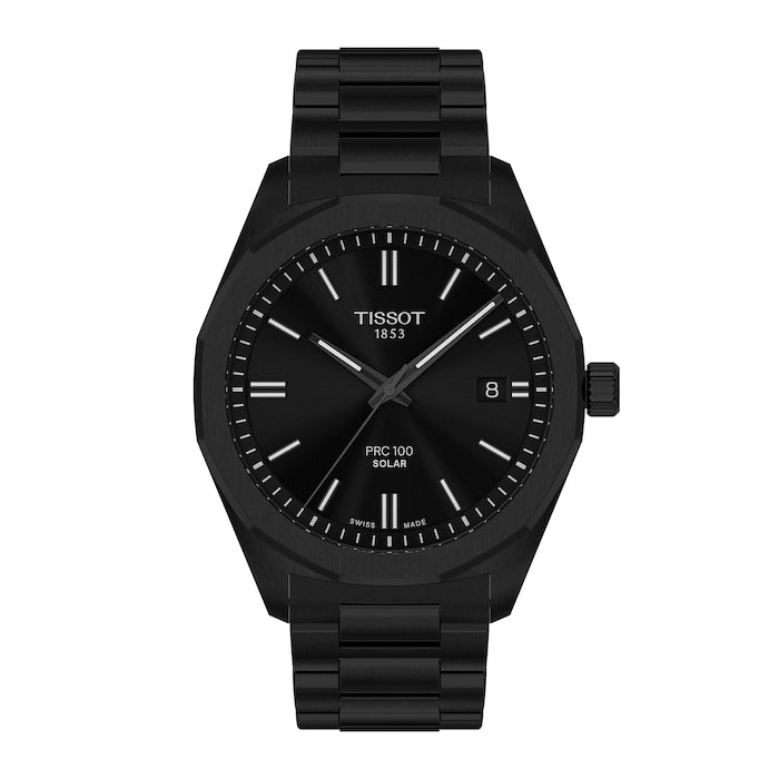PRC 100 Solar Quartz 39mm Mens Watch Black