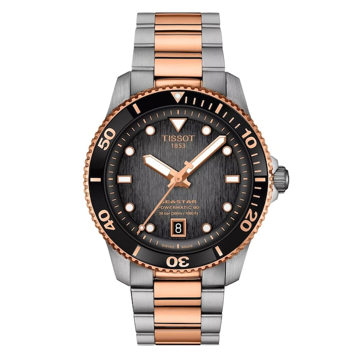 Tissot Seastar 1000 Powermatic 80 40mm Mens Watch Grey