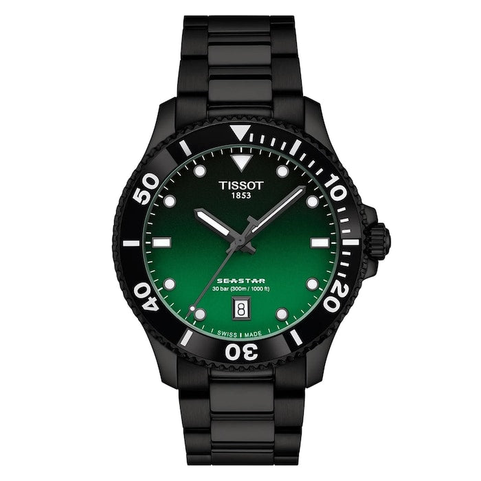 Tissot Seastar 1000 Quartz 40mm Mens Watch Green