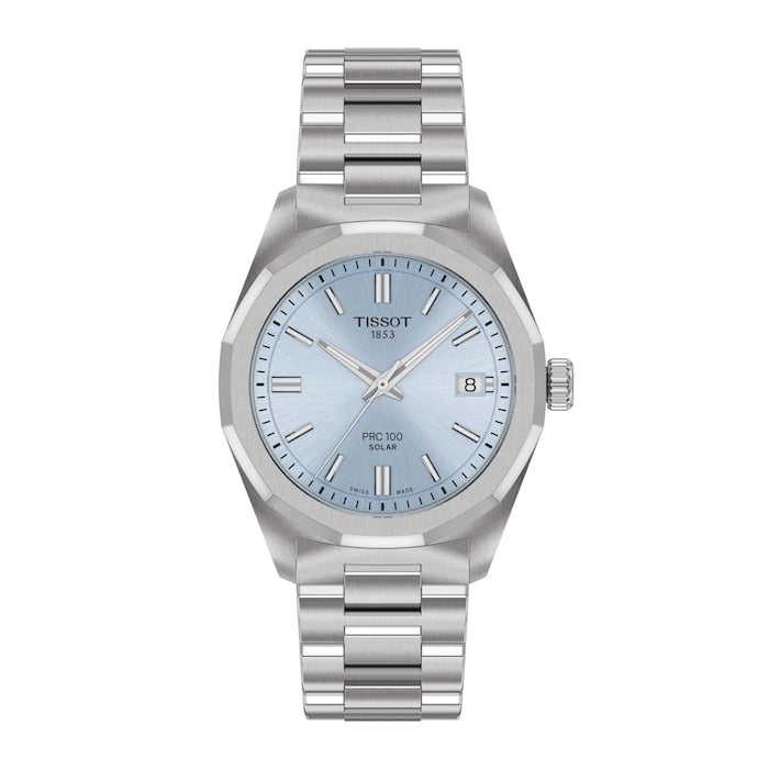 PRC 100 Solar Quartz 34mm Blue Ladies Watch