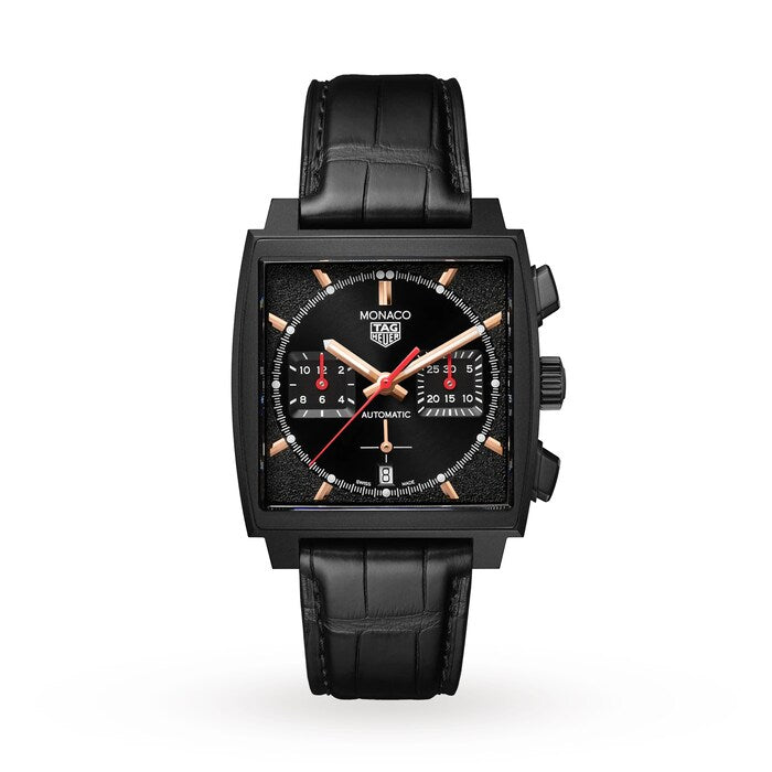 Monaco Dark Lord 39mm Mens Watch