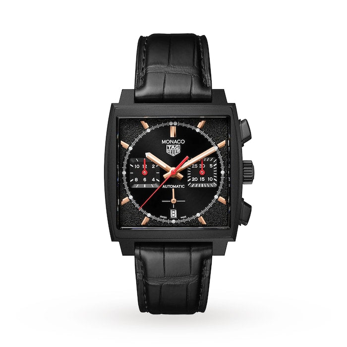 Monaco Dark Lord 39mm Mens Watch