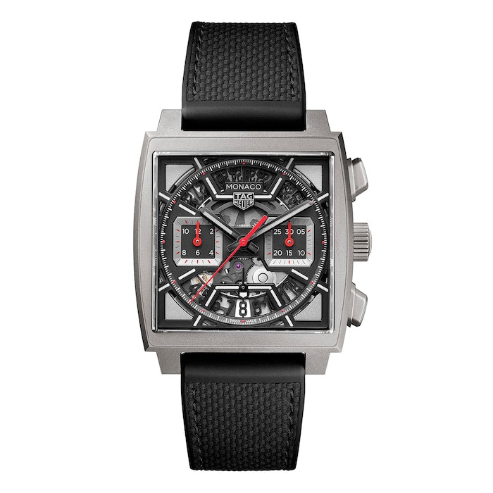 Monaco Chronograph 39mm Mens Watch Titanium Black