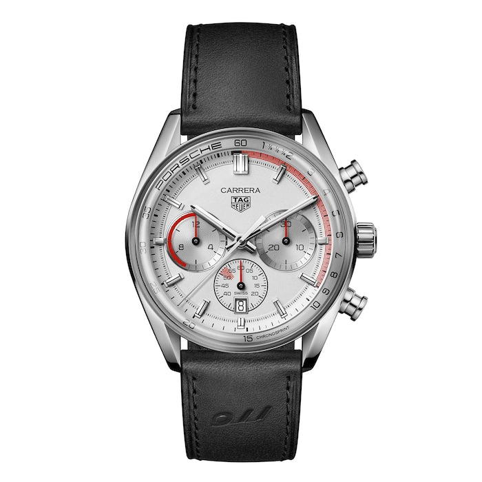 Carrera Chronosprint X Porsche Special Edition 42mm Mens Watch Silver
