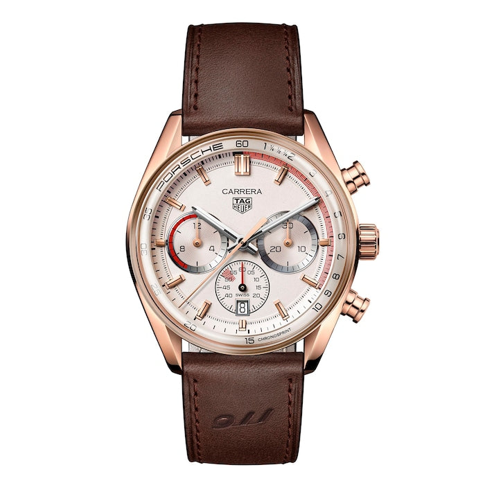 Carrera Chronosprint X Porsche Special Edition 42mm Mens Watch Beige