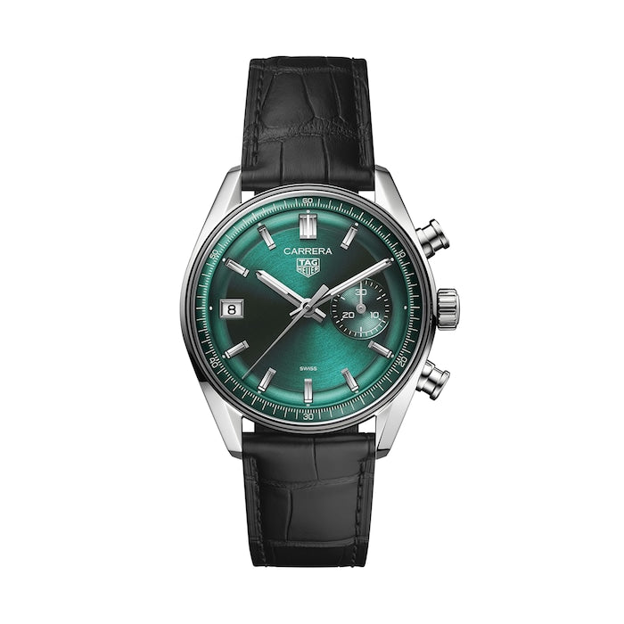 Carrera Chronograph 39mm Mens Watch Green