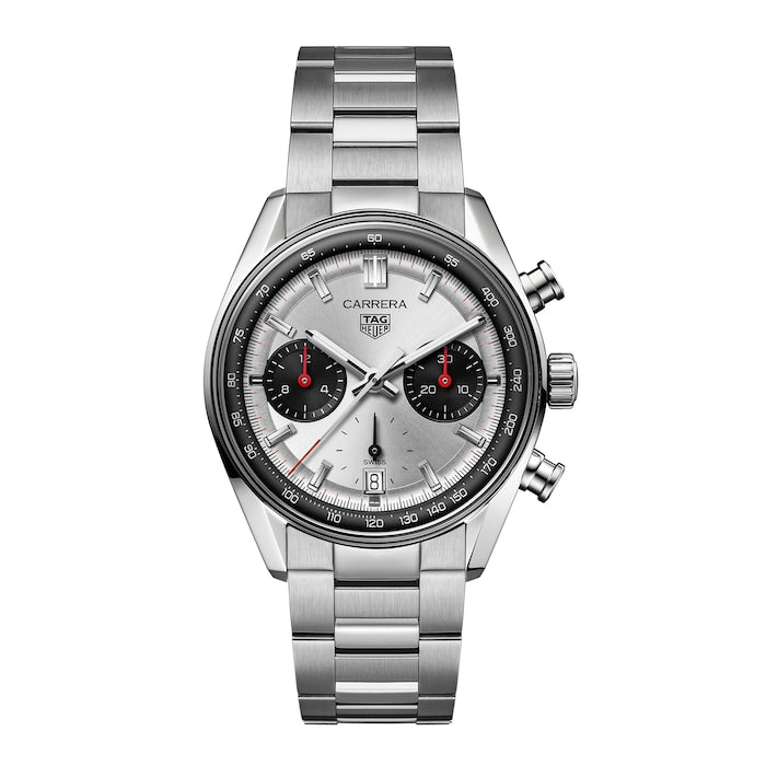 Carrera Chronograph 39mm Mens Watch Silver