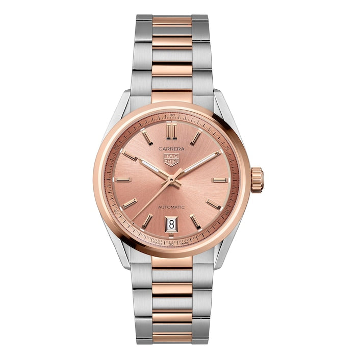 Carrera Date 36mm Ladies Watch Rose Gold