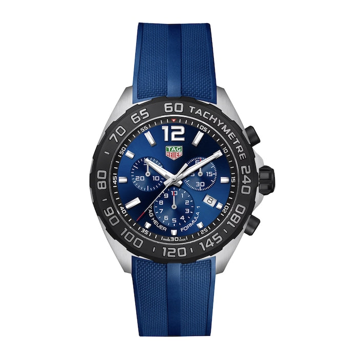 Formula 1 Quartz Chronograph 200M 43mm Mens Watch Blue Rubber